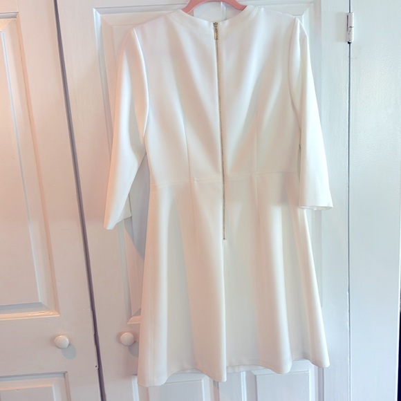 White Eliza J A-line 3/4 sleeve dress - Picture 3 of 4